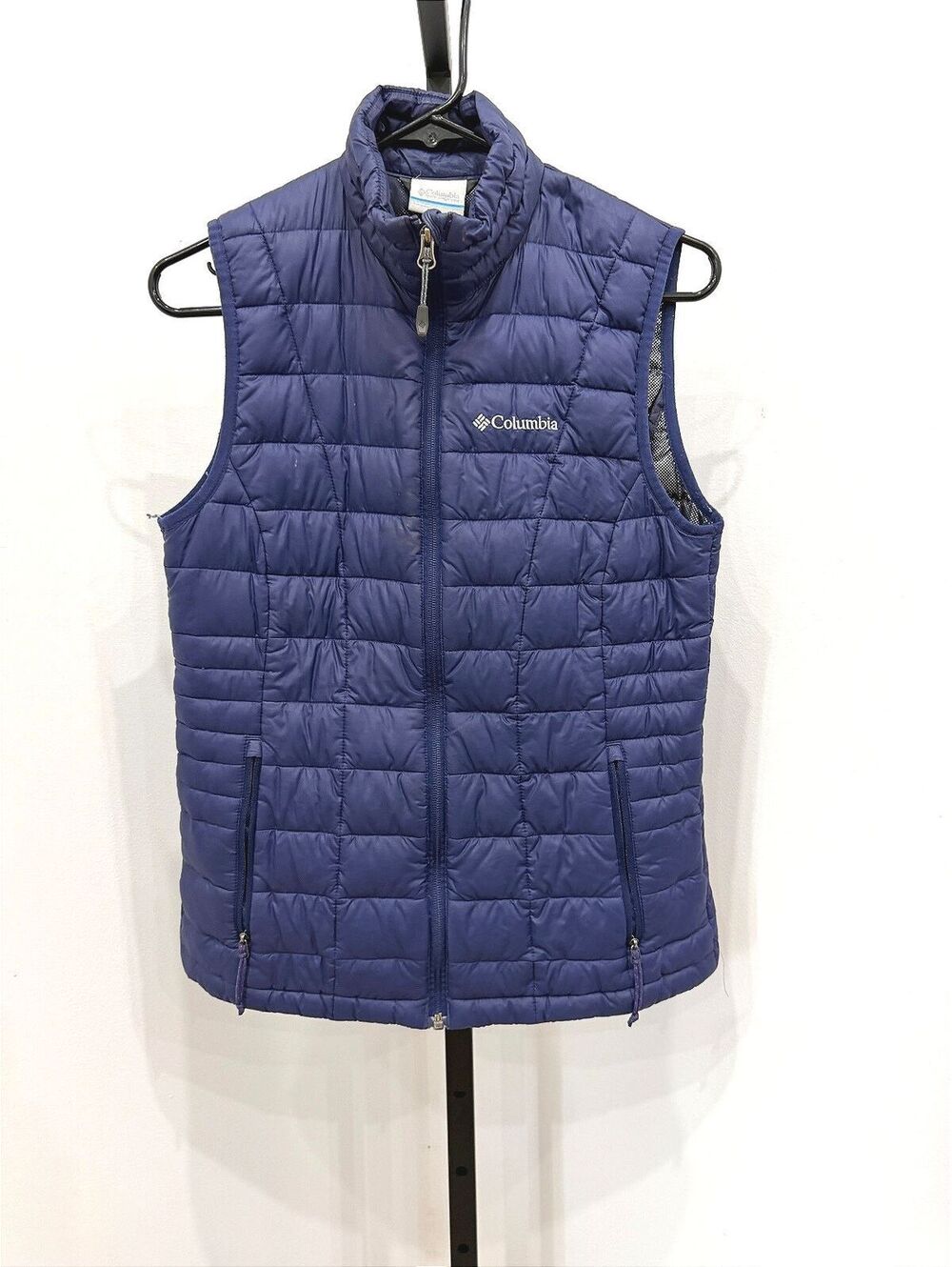 Columbia Women's TurboDown Quilted Vest XS Navy Blue